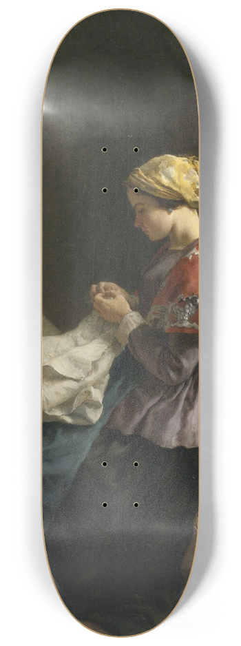 Jules Breton - La petite couturire 8.25 inch art skate deck