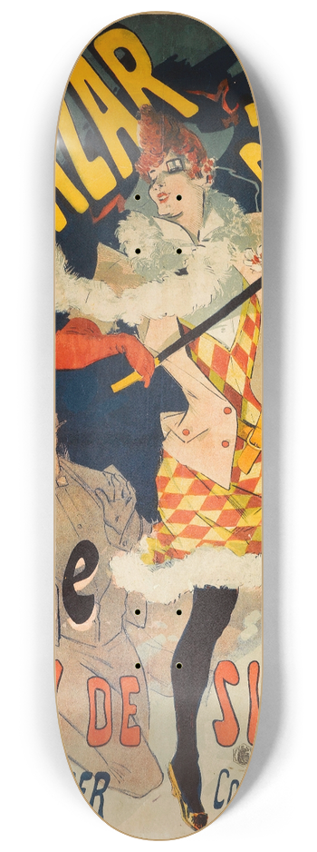 Jules Chret - Alcazar Dete Revue Fin De Siecle 8.25 inch art skate deck