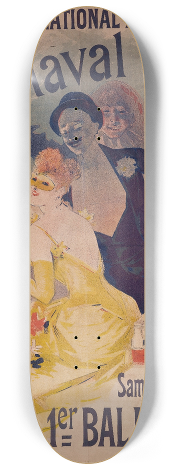 Jules Chret - Theatre National De Lopera Carnaval 1892 8.25 inch art skate deck