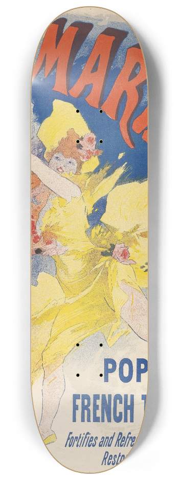 Jules Chret - Vin Mariani 8.25 inch art skate deck