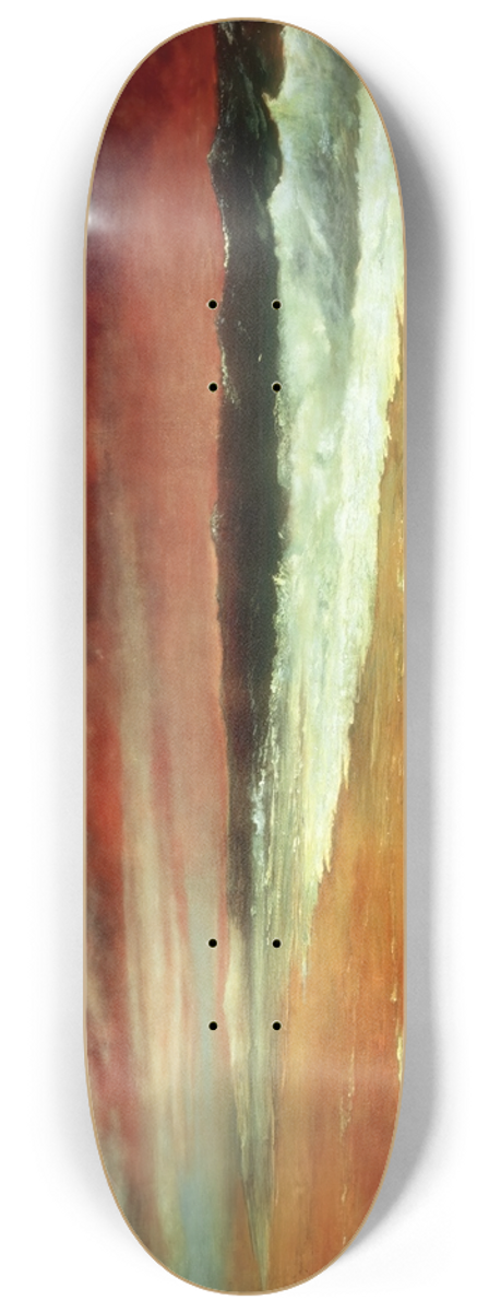 Joaqun Clausell - Late Afternoon by the Sea (The Red Wave) 8.25 inch art skate deck