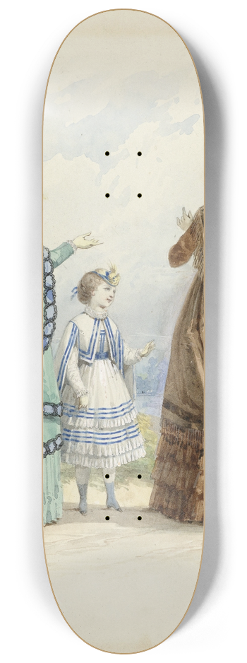 Jules David - Twee vrouwen en een meisje 8.25 inch art skate deck