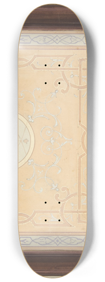 Jules-Edmond-Charles Lachaise - Design for the decoration of a ceiling with strapwork and rinceaux 8.25 inch art skate deck