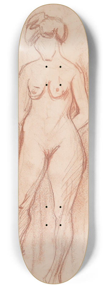Jules Schmalzigaug - Standing Nude 8.25 inch art skate deck