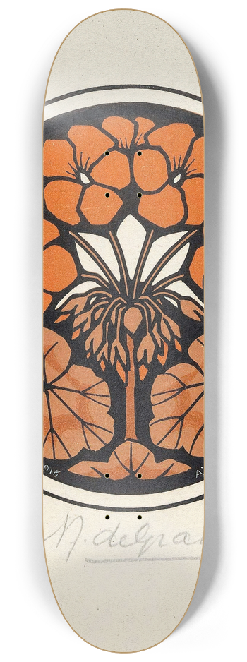 Julie de Graag - Geranium 8.25 inch art skate deck