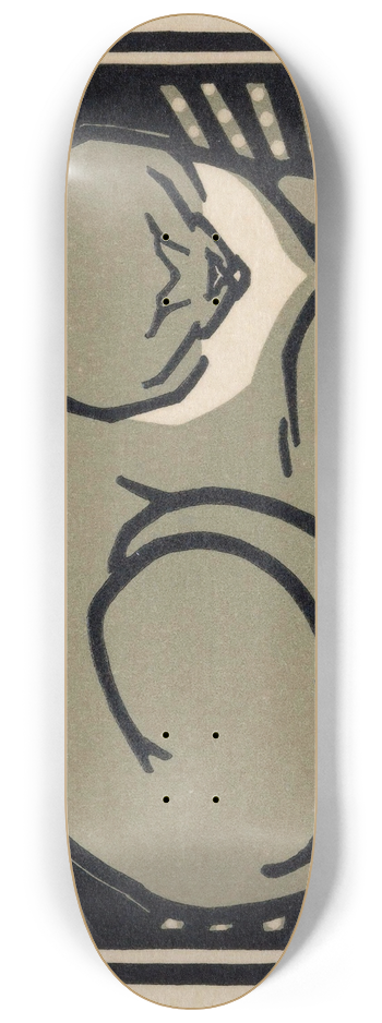 Julie de Graag - Slapende kat 8.25 inch art skate deck
