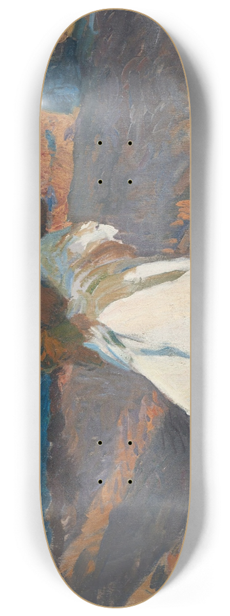 Joaqun Sorolla - Recogiendo la vela, playa de Valencia (gathering the sail, Valencia beach) 8.25 inch art skate deck