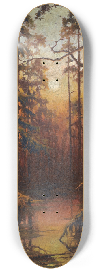 Julius Sergius Klever - Forest Sunset 8.25 inch art skate deck