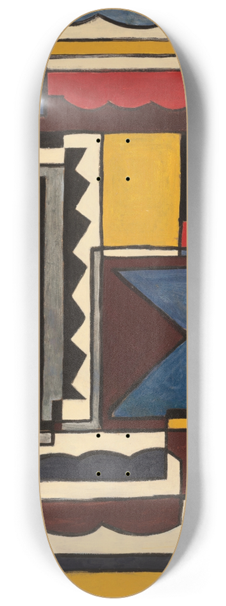 Joaqun Torres-Garca - Estructura con formas trabadas 8.25 inch art skate deck