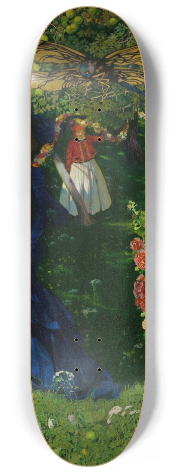 Jzef Mehoffer - Strange garden 8.25 inch art skate deck