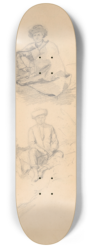 Jzef Simmler - Szkice Hucuw 8.25 inch art skate deck
