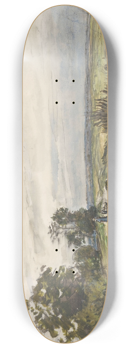Johan Antonie de Jonge - Landschap bij Nevers 8.25 inch art skate deck