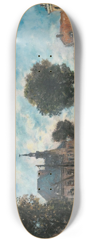 Johan Barthold Jongkind - Le Spui  La Haye 8.25 inch art skate deck