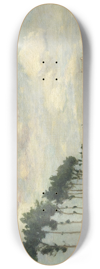 Johan Barthold Jongkind - The Towpath 8.25 inch art skate deck