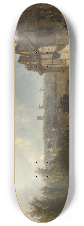Johan Barthold Jongkind - View on Monmartre 8.25 inch art skate deck