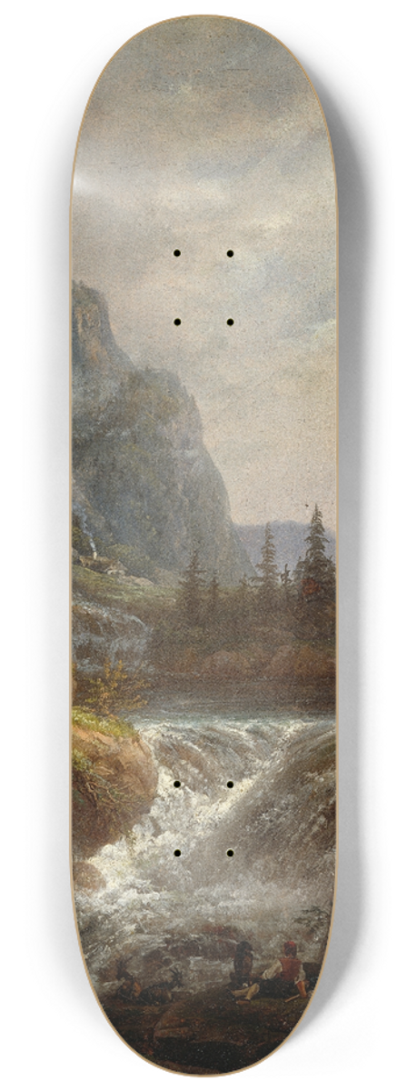 Johan Christian Dahl - Norwegian Landscape 8.25 inch art skate deck