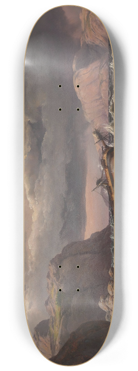 Johan Christian Dahl - Shipwreck on the Coast of Norway 8.25 inch art skate deck