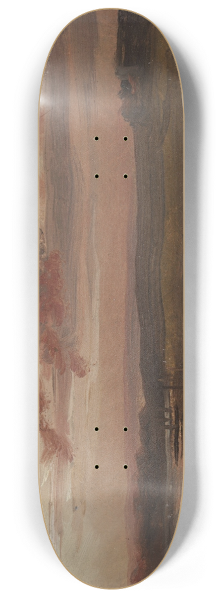 Johan Christian Dahl - The Elbe in the Evening 8.25 inch art skate deck