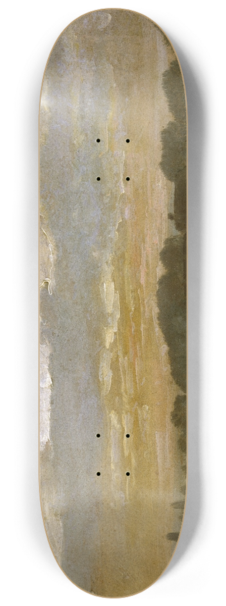 Johan Christian Dahl - The Elb in the Evening 8.25 inch art skate deck