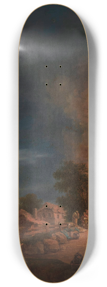 Kazimierz wan - Town on fire in summer 8.25 inch art skate deck