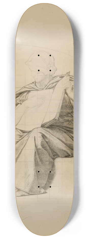 Kenyon Cox - (Iowa State Capitol Rotunda) (Education, study for panel) 8.25 inch art skate deck