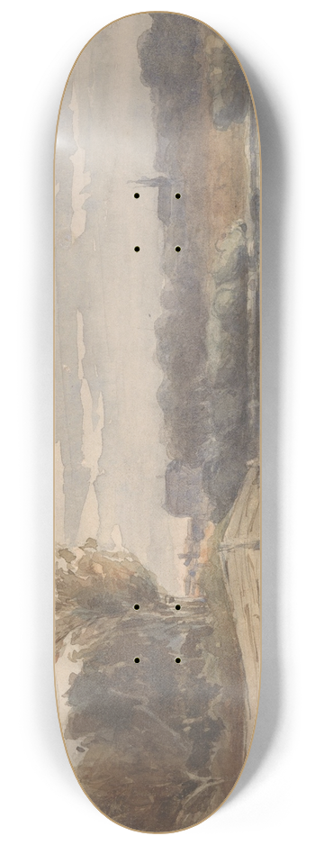 Johan Hendrik Weissenbruch - Panoramisch landschap 8.25 inch art skate deck