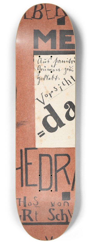 Kurt Schwitters - Die Silbergule 8.25 inch art skate deck