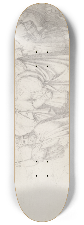 Johan Ludvig Lund - Knud den Store ved strandbredden 8.25 inch art skate deck