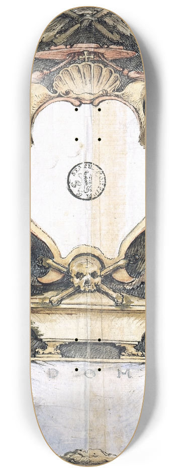 Lazzaro Baldi - Presentation Drawing for an Epitaph 8.25 inch art skate deck