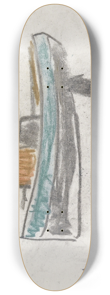 Leo Gestel - Studieblad met schepen 8.25 inch art skate deck