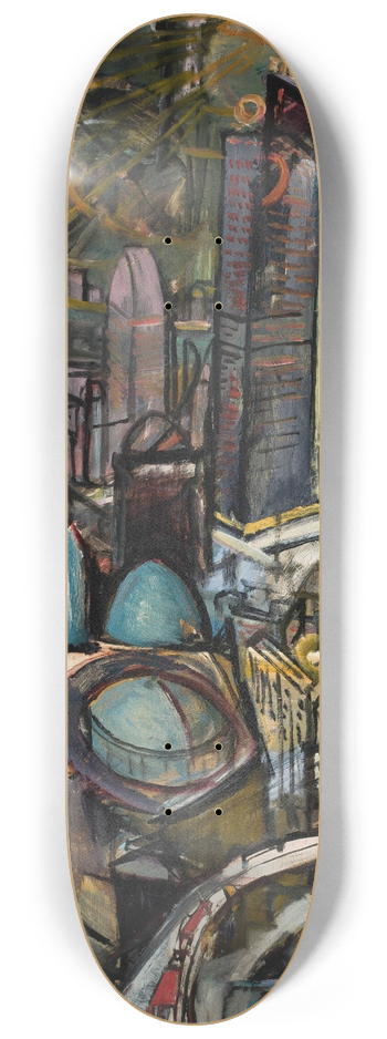 Leon Chwistek - Miasto fabryczne 8.25 inch art skate deck