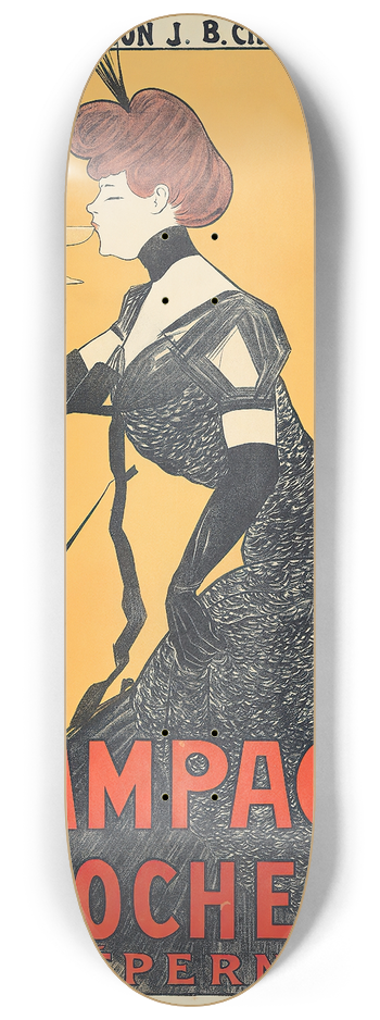 Leonetto Cappiello - Champagne De Rochegr 8.25 inch art skate deck
