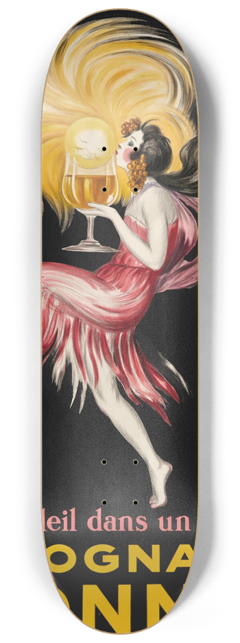 Leonetto Cappiello - Cognac Monnet 8.25 inch art skate deck
