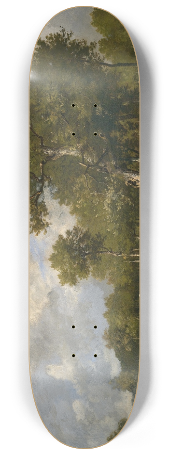 Leon Richet - Bachlandschaft mit Wanderin 8.25 inch art skate deck