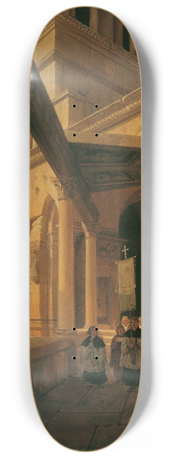 Leopold Ernst - Ansicht eines Sulenganges im Tempel der Diana zu Spalato 8.25 inch art skate deck