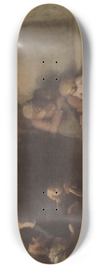 Leopold Horovitz - Figural composition 8.25 inch art skate deck