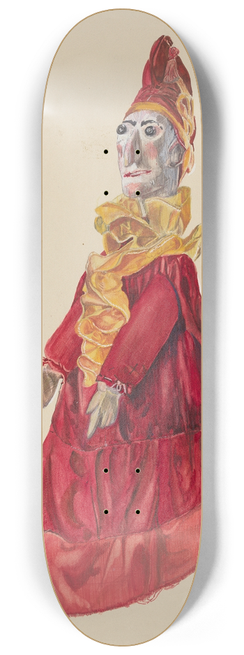 Lillian Stahl - Punch as Clown 8.25 inch art skate deck