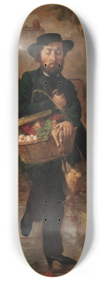Lilly Martin Spencer - Young Husband; First Marketing 8.25 inch art skate deck
