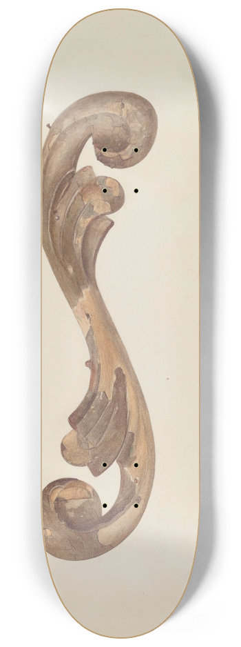 Lionel Ritchey - Wood Carving  Scroll 8.25 inch art skate deck