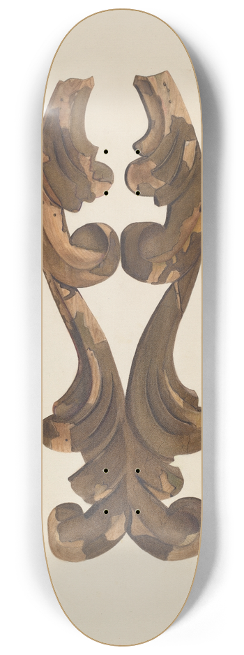 Lionel Ritchey - Wood Carving  Scroll 8.25 inch art skate deck