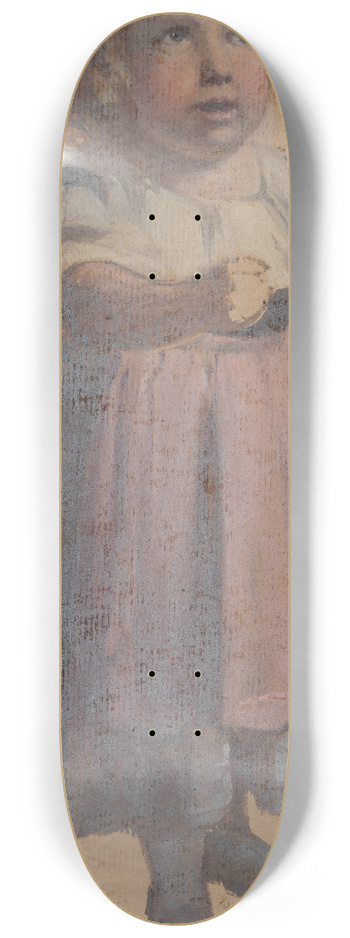 Johann Baptist Kirner - Stehendes kleines Mdchen, den rechten Arm vorgestreckt, unvollendet 8.25 inch art skate deck