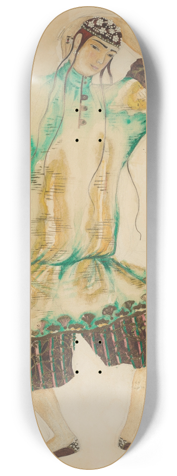 Lon Bakst - Asian man 8.25 inch art skate deck