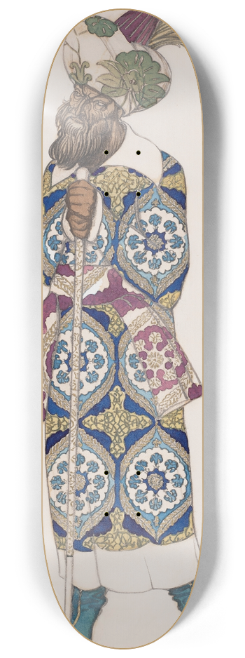 Lon Bakst - Costume design for Sadko; Indian guest 8.25 inch art skate deck