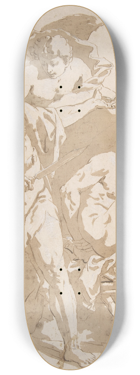 Johann Carl Loth - The Sacrifice of Isaac 8.25 inch art skate deck