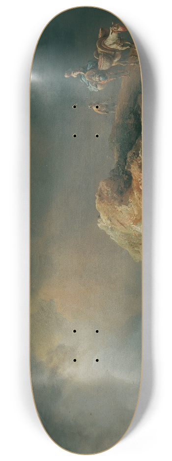 Johann Christian Brand - Kstenlandschaft mit Saumtieren 8.25 inch art skate deck