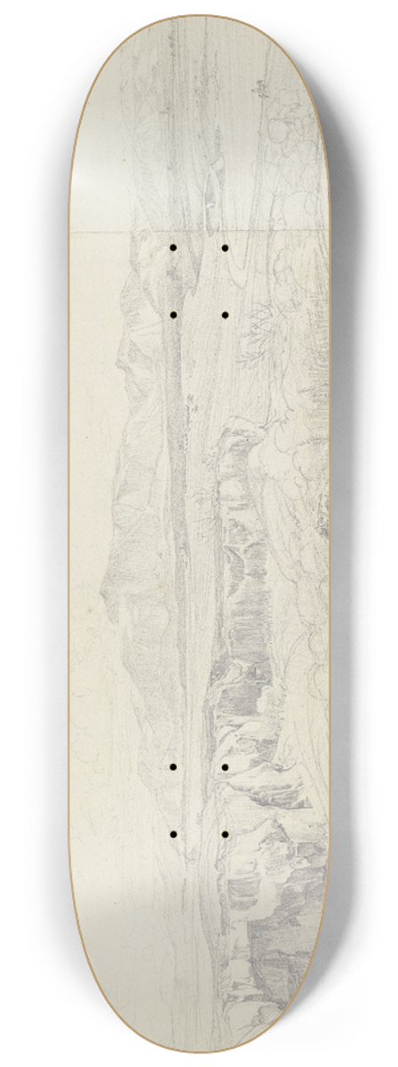 Johann Christoph Erhard - Rmische Campagna mit dem Monte Genaro 8.25 inch art skate deck