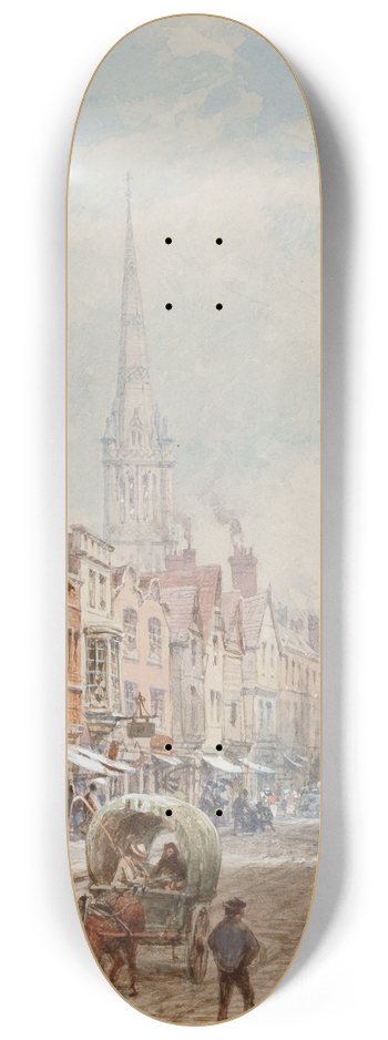 Louise Rayner - High Street, Salisbury 8.25 inch art skate deck