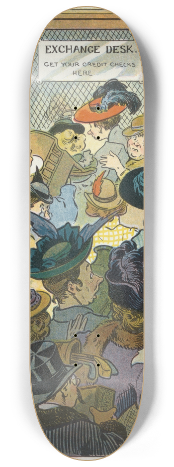 Louis Glackens - The day after 8.25 inch art skate deck