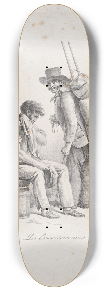 Louis Lopold Boilly - Hired Hands 8.25 inch art skate deck