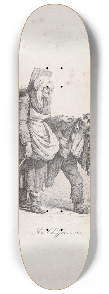 Louis Lopold Boilly - The Rag Picker 8.25 inch art skate deck